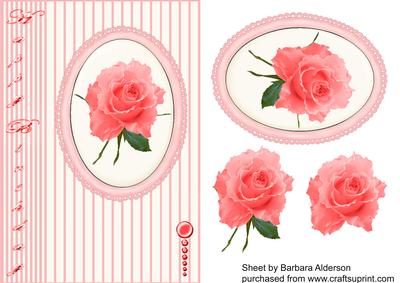 Coral Rose Cameo