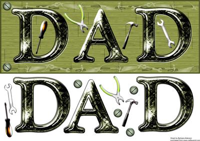 Dad with His Tools on Green