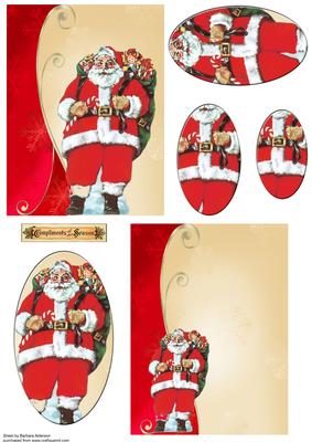 Vintage Santa with Large Sack A6