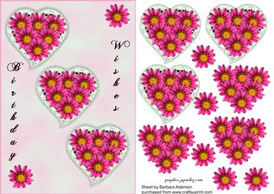 Triple Hearts and Flowers