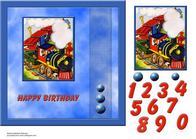 The Animal Train Age Card