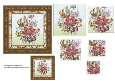 Floral 4 Square Topper