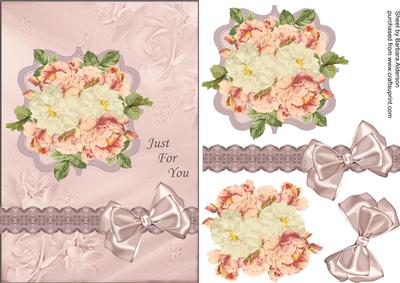 Bouquet of Roses on Lace 1