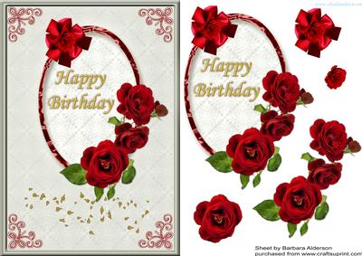 Oval Frame with Red Roses