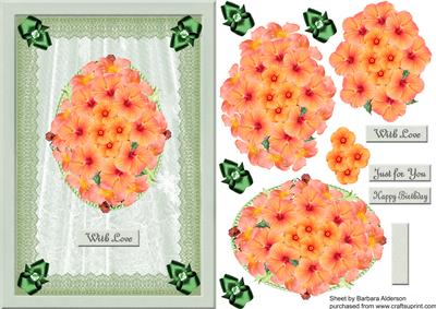 Billowing Lace with Peach Flowers
