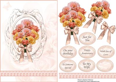 A Spray of Roses Framed