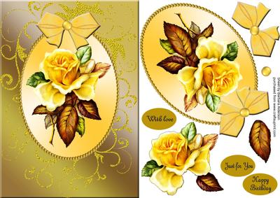 Golden Pearls and Roses