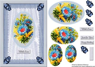 Billowing Lace and Cornflowers