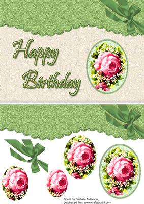 Happy Birthday Pink Rose
