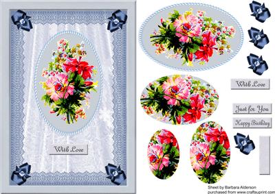 Billowing Lace with Pink Flowers