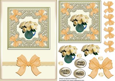 Cream Bows and Roses