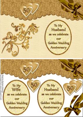 Husband/wife Golden Wedding Anniversary