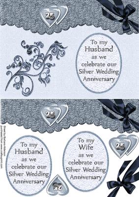Husband/wife Silver Wedding Anniversary