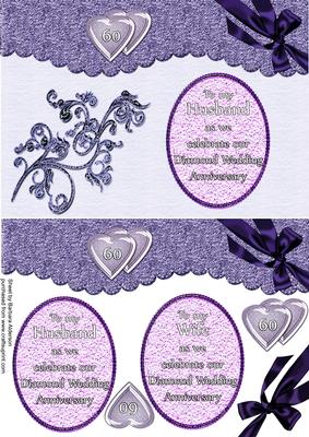 Husband/wife Diamond Wedding Anniversary