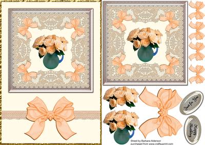 Peach Bows and Roses