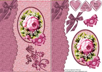 Pink Rose with a Flourish