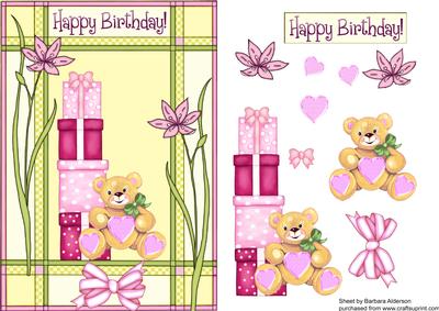 Teddy and Gifts in a Frame