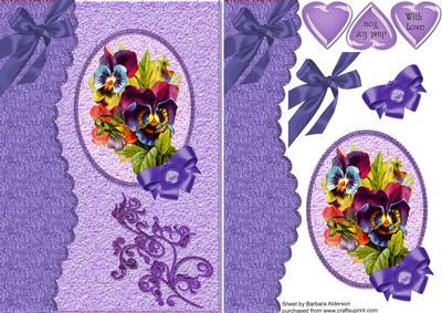 Pansies with a Flourish