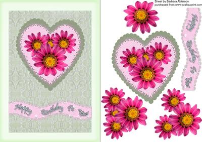 Happy Birthday to You - Pink Flowers