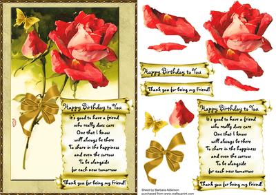 A Verse and Rose for a Friend