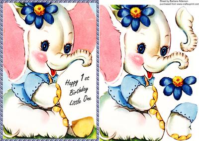 1st Birthday Wishes from Elephant