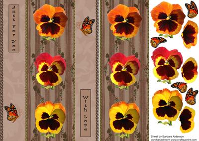 A Trio of Yellow Pansies
