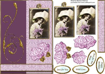 Lady with Lilac Blossom