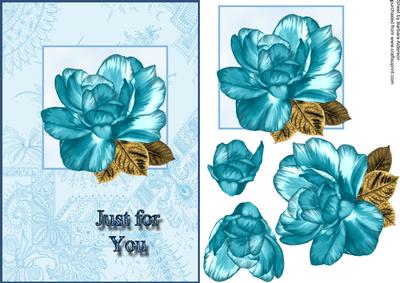 A Turquoise Silk Rose for You