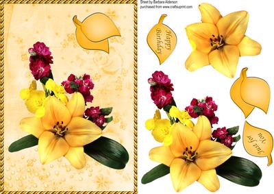 Yellow Lily Arrangement