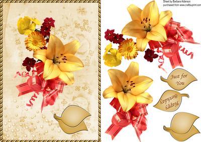 Yellow Lily Arrangment