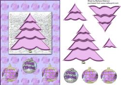 Lilac Satin Tree with Baubles