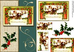 Young Girl Christmas Scene
