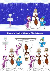Christmas Snowmen Scene