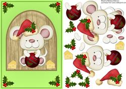 Cute Mouse Holding a Bauble