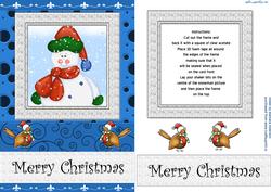 Jolly Snowman Shaker Card
