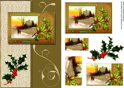 Sunset Christmas Scene