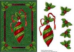 Merry Christmas Red Bauble