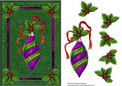 Merry Christmas - Purple Bauble