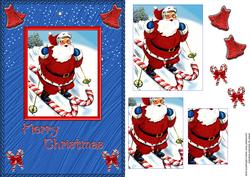 Candy Cane Skiing Santa