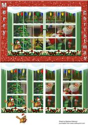 Through the Window - Sleeping Santa