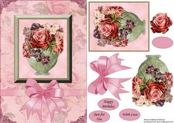 A Vase of Roses Shabby Chic