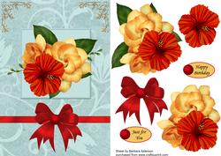Red and Gold Floral Arrangments