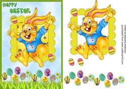Eggcited Easter Bunny