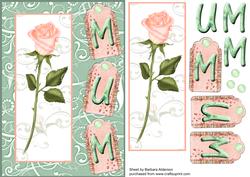 Mum Tags with a Rose