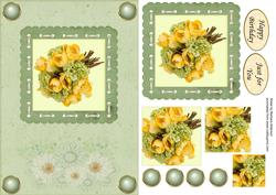 Floral in a Scalloped Frame