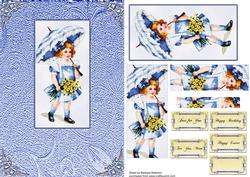 Little Girl Blue with a Parasol