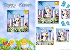 Easter Bunny and the Picket Fence