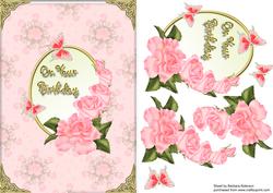Roses on an Oval Frame