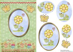 Sunflowers and Bird Houses