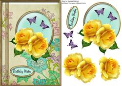 Yellow Roses and Butterflies